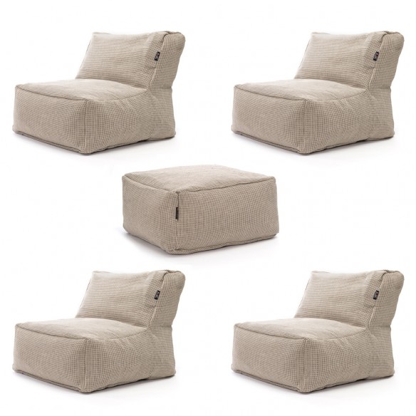 Ensemble de fauteuils DOTTY PORTO VECCHIO beige 5 modules