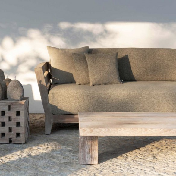 MILO Garden Sofa 3 Seater in Natural Reclaimed Teak