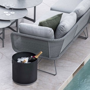 Cache-pot GROW en aluminium gris lave Diam.54cm 2