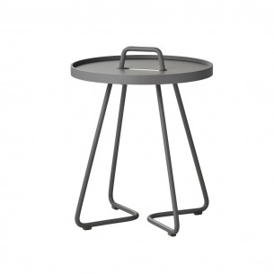 ON THE MOVE Side Table H46cm Aluminium Grey 2