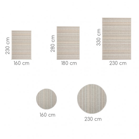 ZULU Brown Polypropylene Outdoor Rug 180x280cm