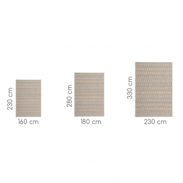 HARLEQUIN Brown Polypropylene Outdoor Rug 180x280cm