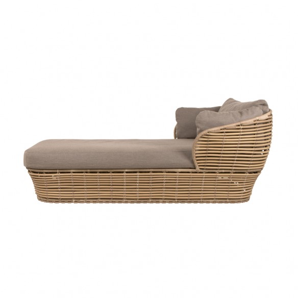 Bain de soleil BASKET Naturel coussins taupe