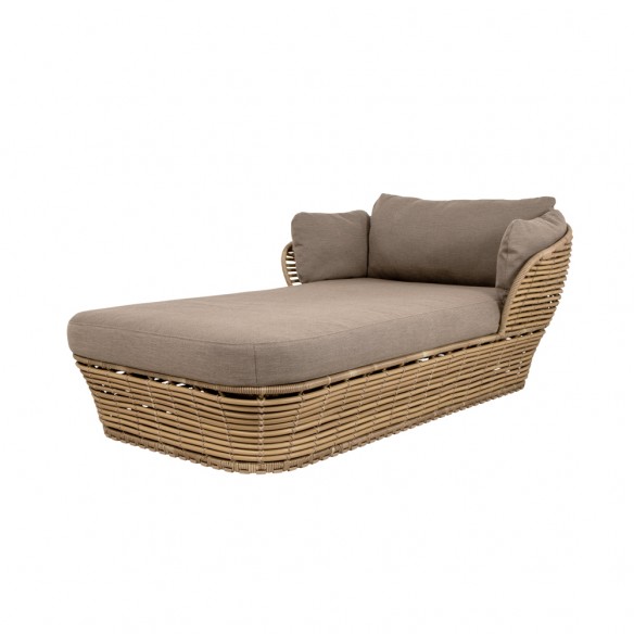 BASKET Daybed Natural with Taupe Cushions