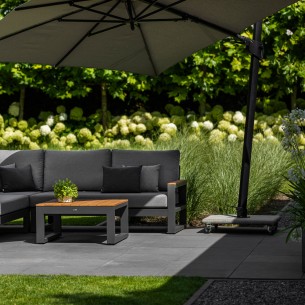 JASMIN cantilever parasol 3x3m with grey aluminum frame 2