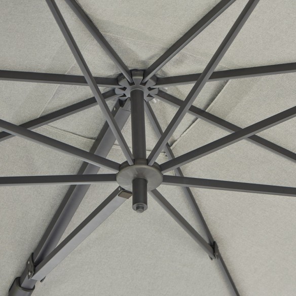 JASMIN cantilever parasol 3x3m with grey aluminum frame