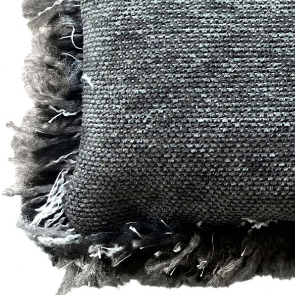 Coussin de décoration VELTY anthracite 50x30cm