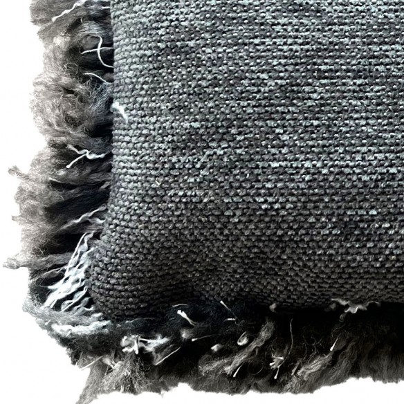 Coussin de décoration VELTY anthracite 50x30cm