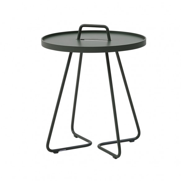 Table d’appoint ON THE MOVE H54cm en aluminium vert