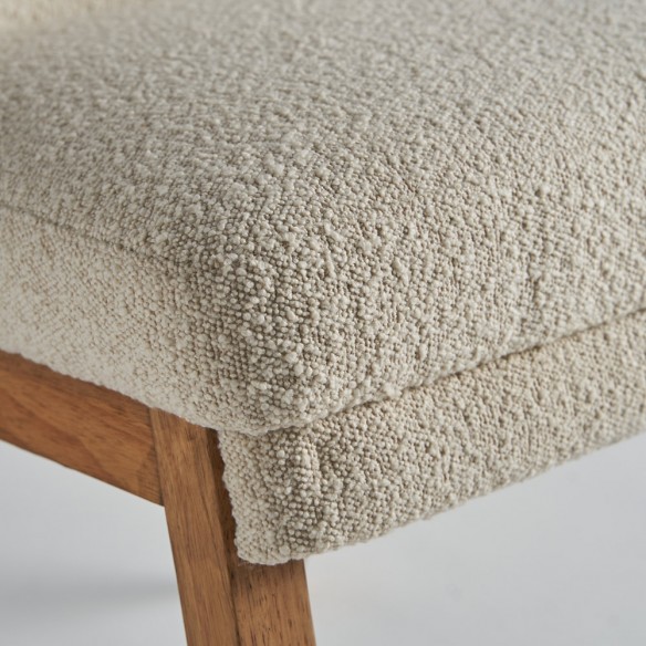 PAVIA Chair in Pine Wood combined with Bouclé Cotton