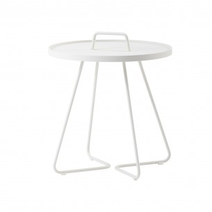 ON THE MOVE Side Table H54cm Aluminium White 2