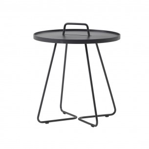 Table d’appoint ON THE MOVE H54cm en aluminium noir 2