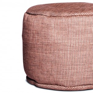 Pouf rond DOTTY rouge cardinal D50cm 2