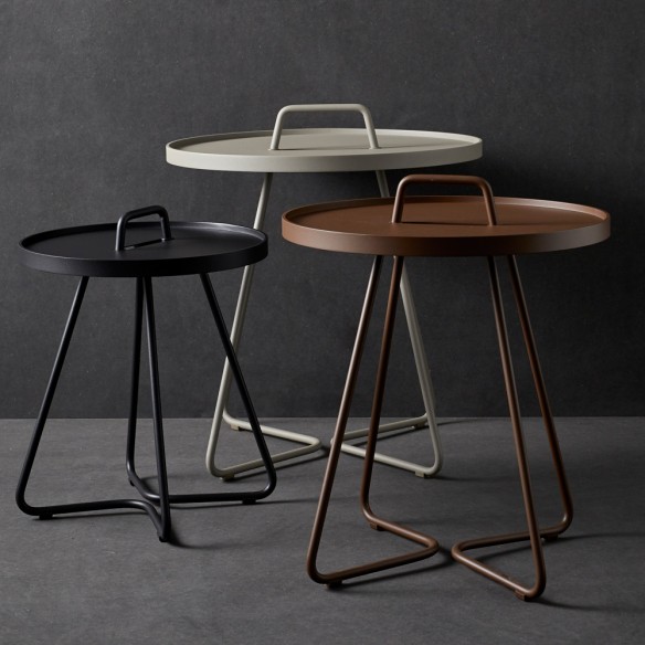 ON THE MOVE Side Table H54cm Aluminium Mocca