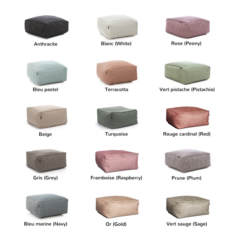 Pouf carré : 12 modèles d'assises déco et confort Pouf carré : 12 modèles d'assises déco et confort