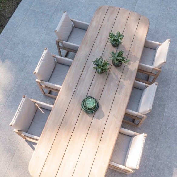 COLIN Outdoor Dining Table in Natural Reclaimed Teak W350 H75cm