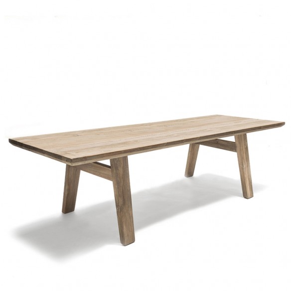 MELCHIOR Outdoor Dining Table in Natural Reclaimed Teak W300