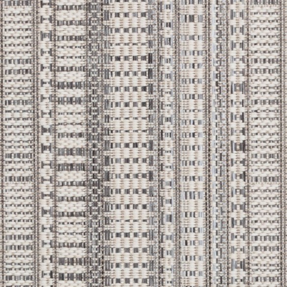 Tapis d'extérieur rond ZULU Argent en polypropylène D230cm