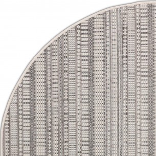 Tapis d'extérieur rond ZULU Argent en polypropylène D230cm 2