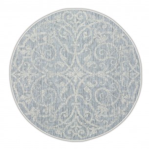Tapis d'extérieur rond SUMMER QUAI Gris en polypropylène D230cm