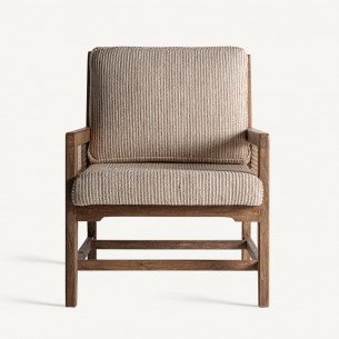 Fauteuil RAVELIA en bois de manguier combiné avec osier 2