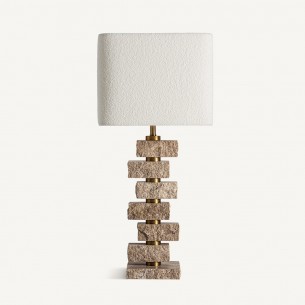 Lampe de salon LUMARIS en bronze et marbre