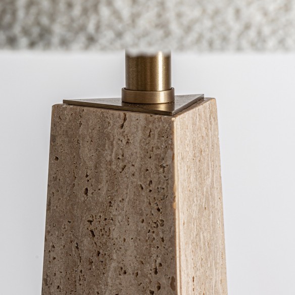 Lampe de salon TRIANZA en bronze et marbre H164cm
