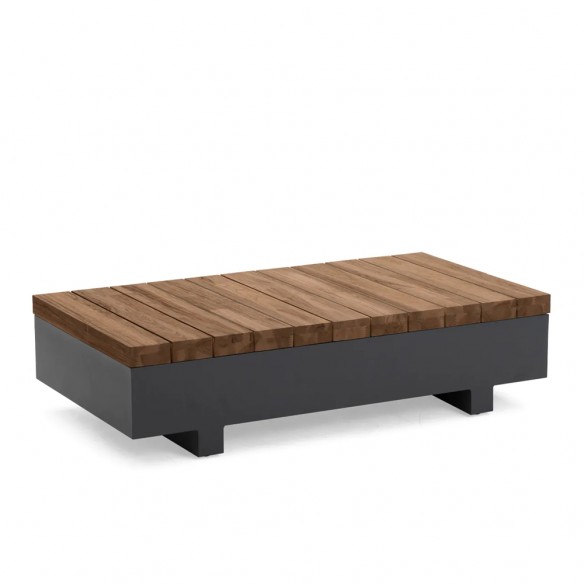 EDGE OLIVE Lounge Set 6 Seater Aluminium Grey with Side Tables and Footstools