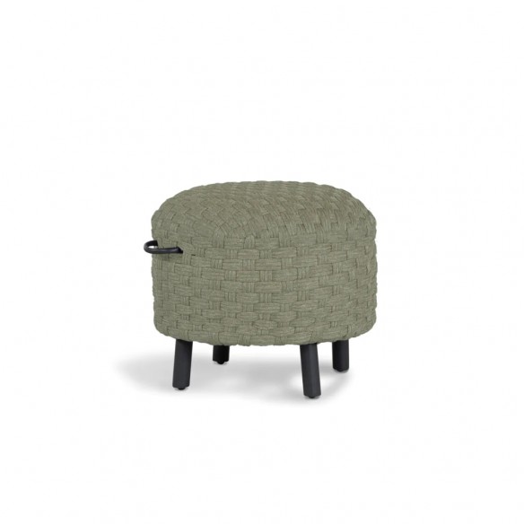 EDGE OLIVE Lounge Set 6 Seater Aluminium Grey with Side Tables and Footstools