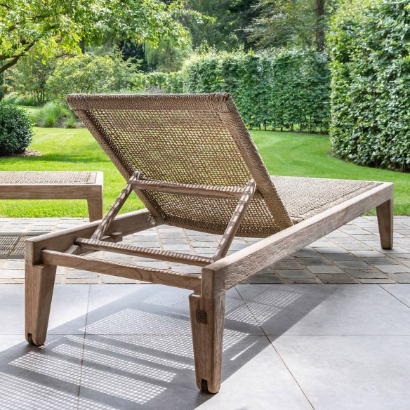 Bain de soleil LILLY en teck recyclé gris naturel