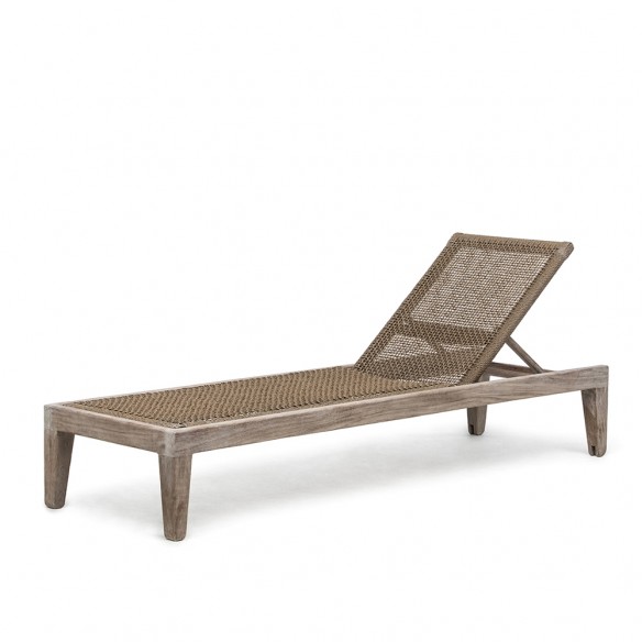Bain de soleil LILLY en teck recyclé gris naturel