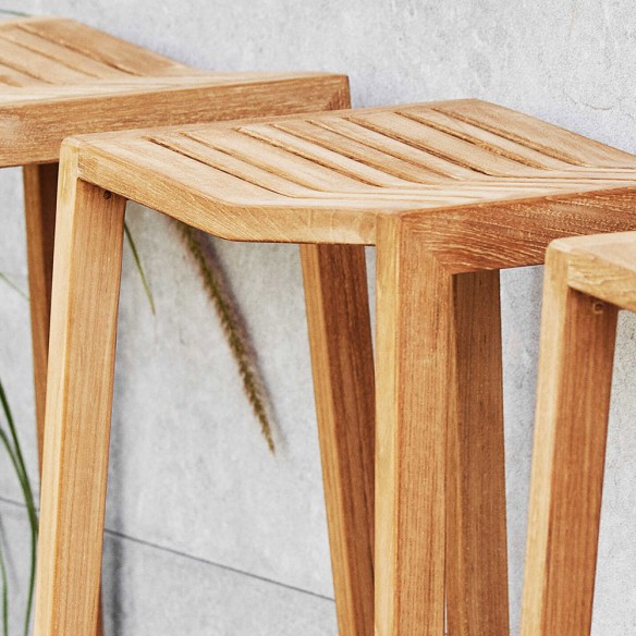 Tabouret haut FLIP en teck