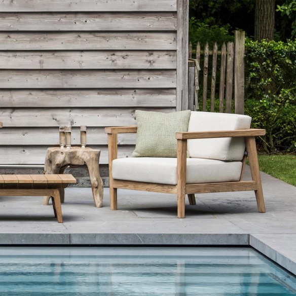 LAUSANNE Garden Armchair in Natural Reclaimed Teak