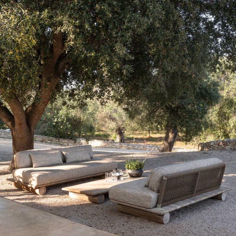 EDGARD Garden Sofa 3 Seater in Natural Reclaimed Teak