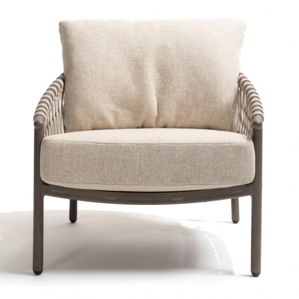ASTORIA Lounge Set 5 Seater Aluminium Taupe with Ceramic Coffee Table