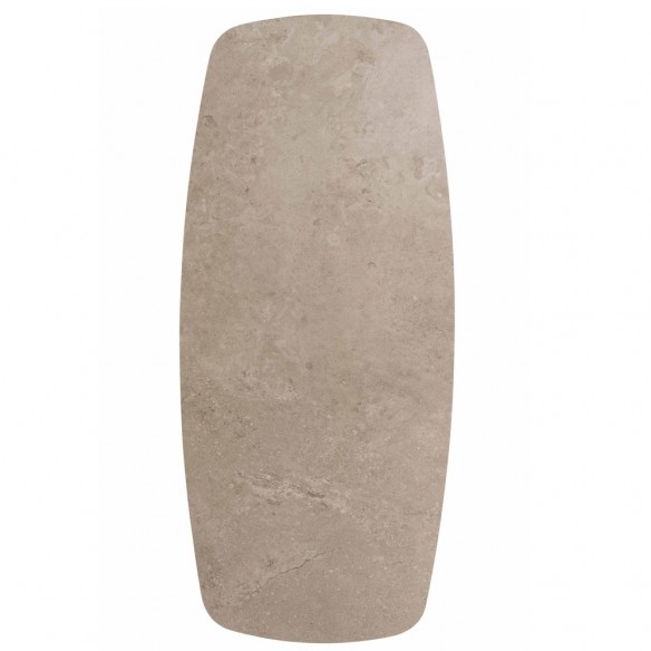 Ensemble Table de jardin PETRA en aluminium beige sable et céramique L240 et 6 chaises ASTORIA beige sable coussin beige taupe