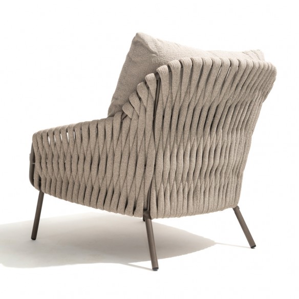 MISTRAL Lounge Set 5 Seater in Taupe Aluminium with a Pair of Ceramic Coffee Tables