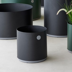 Cache-pot GROW en aluminium gris lave Diam.38cm 2