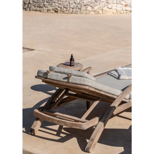 Bain de soleil FRESCO en teck recyclé gris naturel