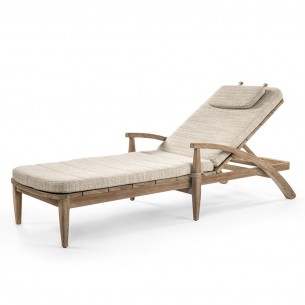 Bain de soleil FRESCO en teck recyclé gris naturel 2