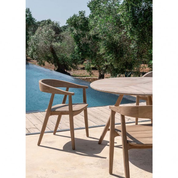 FRESCO Dining Chair in Reclaimed Teak with Seat Cushion