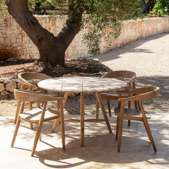 FRESCO Dining Chair in Reclaimed Teak with Seat Cushion