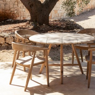 FRESCO Dining Chair in Reclaimed Teak with Seat Cushion