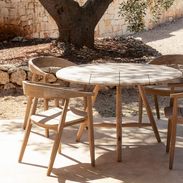 FRESCO Dining Chair in Reclaimed Teak with Seat Cushion