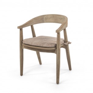 FRESCO Dining Chair in Reclaimed Teak with Seat Cushion 2